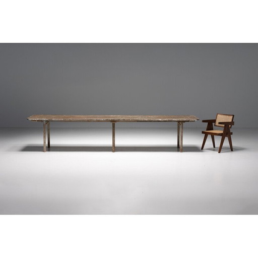 Table de boucher en bois vintage, France 1950