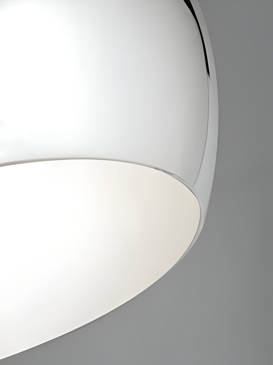 Image 1 of Lampadaire Design Vintage Eye Ball Chromé Pied Tulipe - 3 Globes Orientables