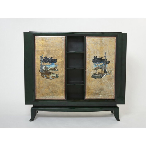 Image 1 of Armoire laquée Art Déco par René Drouet et Pierre Adrien Ekman, 1938