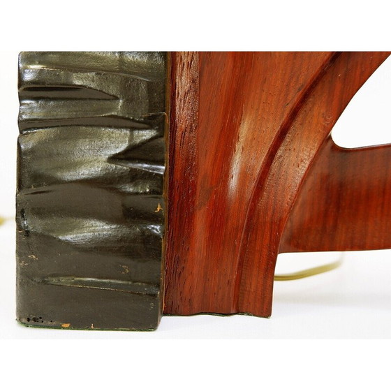 Image 1 of Paire de lampes de table vintage sculptées par Gianni Pinna, Italie, années 1970