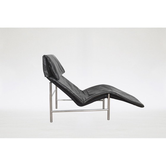 Image 1 of Chaise longue vintage Skye en cuir noir par Tord Björklund pour Ikea, années 1980