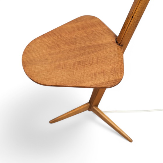 Image 1 of Lampadaire en bois Mid Century By Krásná Jizba, 1950S