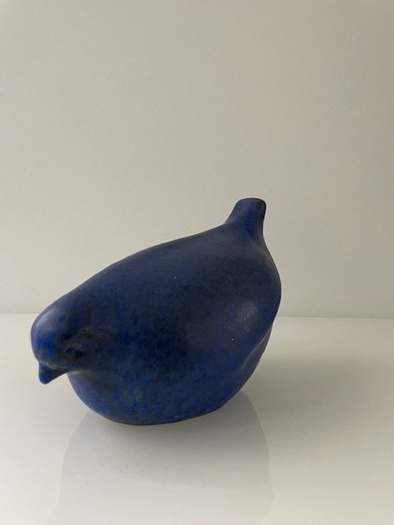 Image 1 of Statue Oiseau stylisé - Safier Blue Ceramic - Scandinavian Design