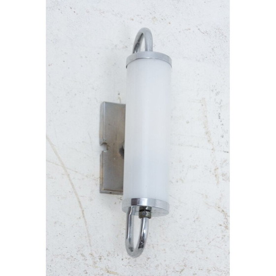 Image 1 of Applique murale vintage chromée "Bauhaus", Tchécoslovaquie 1930