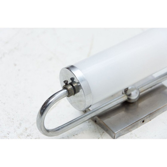 Image 1 of Applique murale vintage chromée "Bauhaus", Tchécoslovaquie 1930