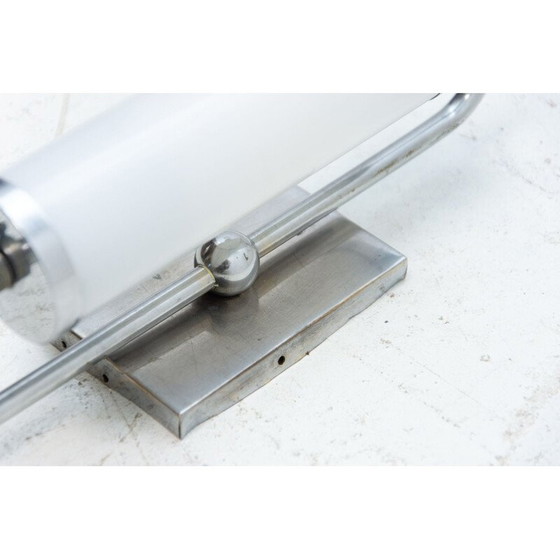 Image 1 of Applique murale vintage chromée "Bauhaus", Tchécoslovaquie 1930