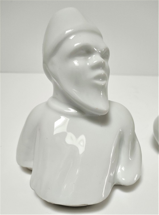 Image 1 of Boîte Anthropomorphe Porcelaine Baylac Début Xxème