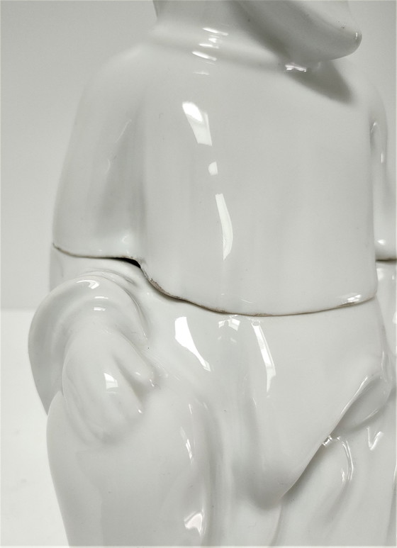 Image 1 of Boîte Anthropomorphe Porcelaine Baylac Début Xxème