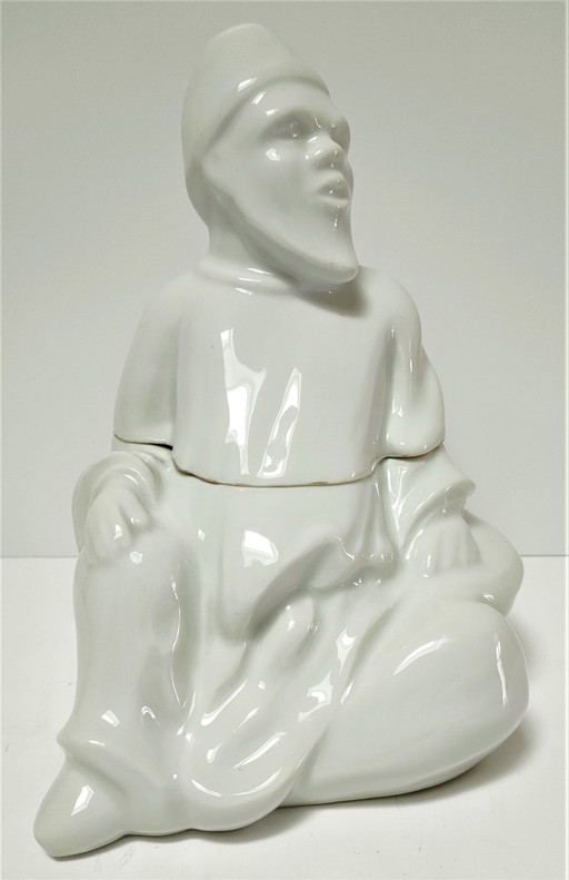 Boîte Anthropomorphe Porcelaine Baylac Début Xxème