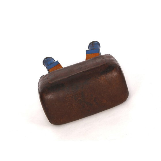 Image 1 of Tabouret de gymnase en cuir tchèque vintage pour cheval d'arçons, années 1930