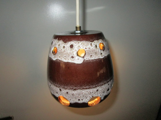 Image 1 of Jolie petite lampe suspendue en céramique vintage des années 1970