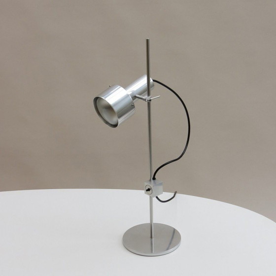Image 1 of Lampes de bureau vintage en aluminium à point unique par Peter Nelson pour Architectural Lighting Ltd, 1960