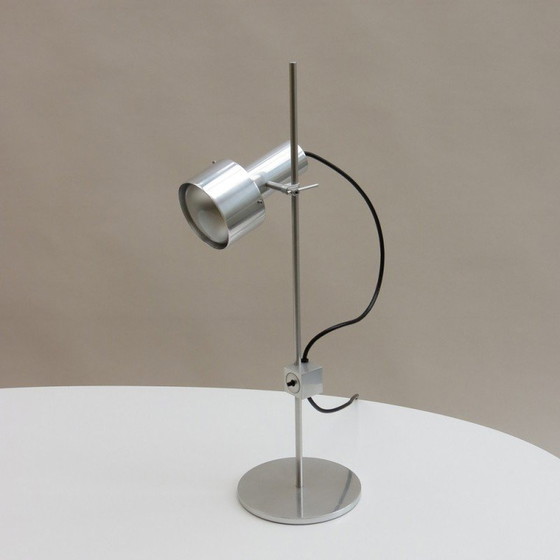 Image 1 of Lampes de bureau vintage en aluminium à point unique par Peter Nelson pour Architectural Lighting Ltd, 1960