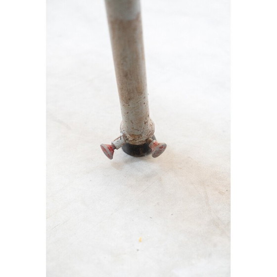 Image 1 of Cheval d'exercice vintage en cuir brun et métal, 1950