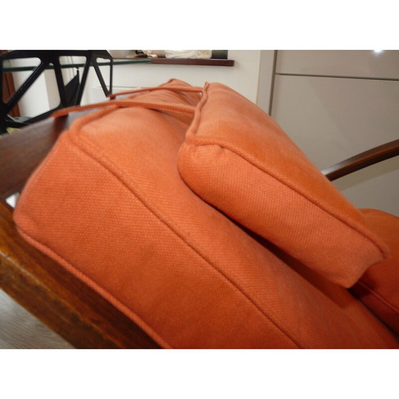 Image 1 of Fauteuil à bascule Mid Century reupholstered - 1950s