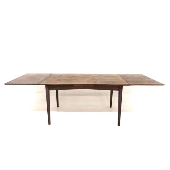 Image 1 of Table de salle à manger extensible vintage en palissandre et hêtre, Suède 1960