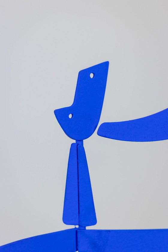 Image 1 of Antonine De Saint Pierre. Sculpture « Bugler » Bleue. Contemporain.