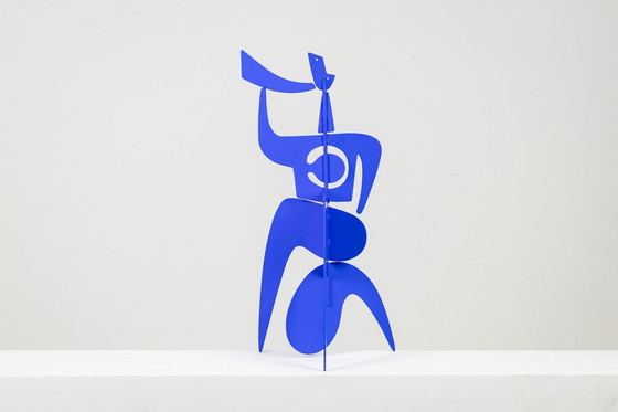 Image 1 of Antonine De Saint Pierre. Sculpture « Bugler » Bleue. Contemporain.