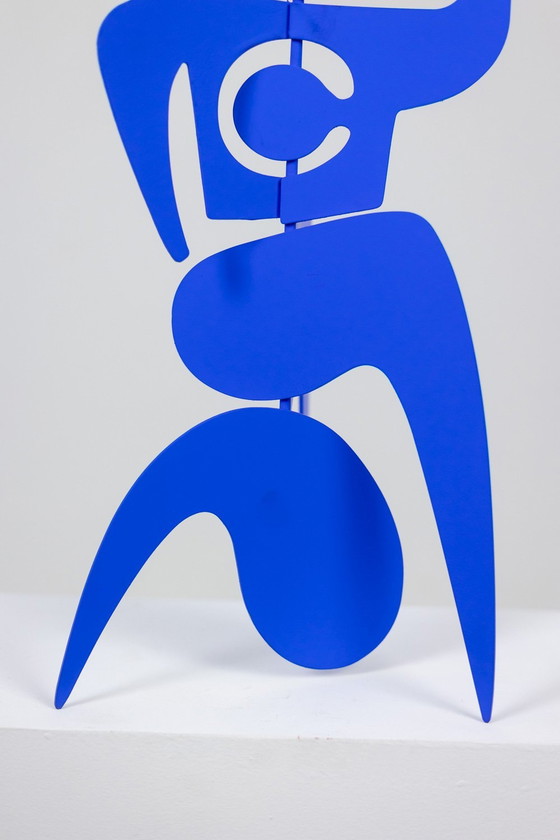Image 1 of Antonine De Saint Pierre. Sculpture « Bugler » Bleue. Contemporain.