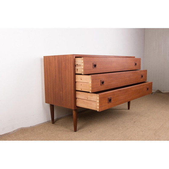 Image 1 of Commode vintage en teck à 3 tiroirs pour Samcom, Danemark 1960