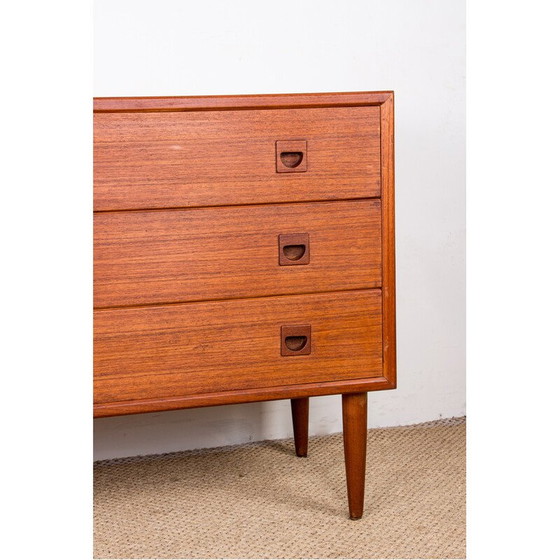Image 1 of Commode vintage en teck à 3 tiroirs pour Samcom, Danemark 1960