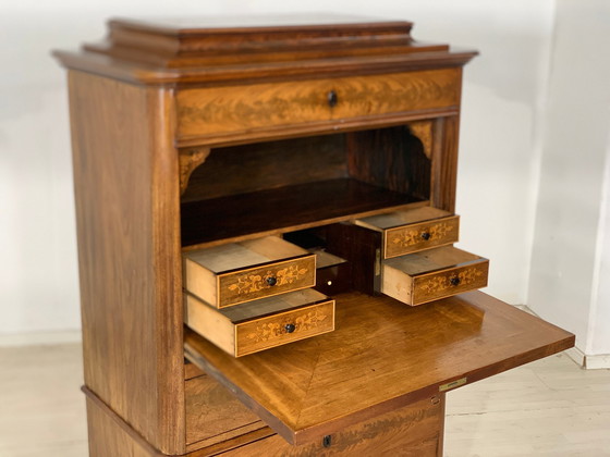 Image 1 of Louis philippe secrétaire armoire bureau commode antique