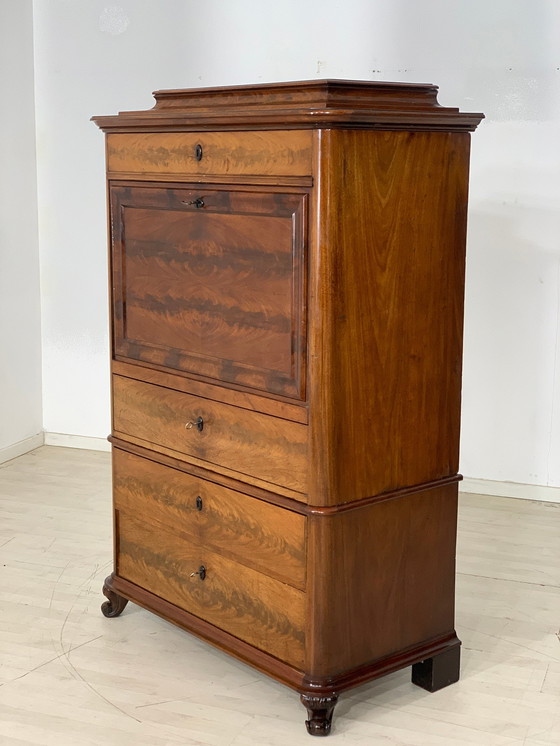 Image 1 of Louis philippe secrétaire armoire bureau commode antique