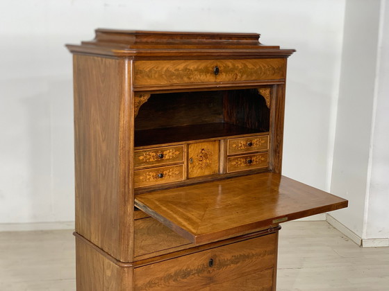 Image 1 of Louis philippe secrétaire armoire bureau commode antique