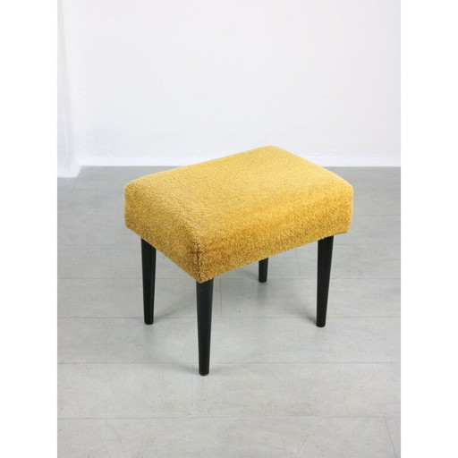 Pouf Mid Century jaune