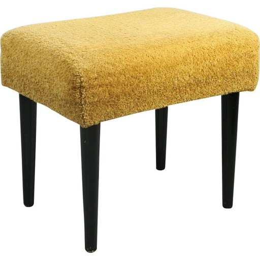 Pouf Mid Century jaune