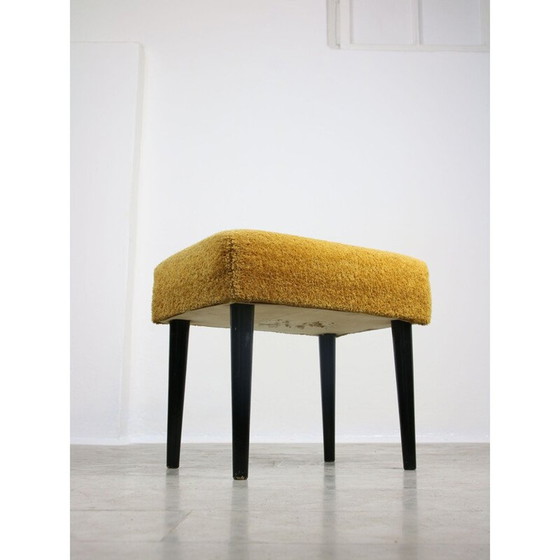 Image 1 of Pouf Mid Century jaune