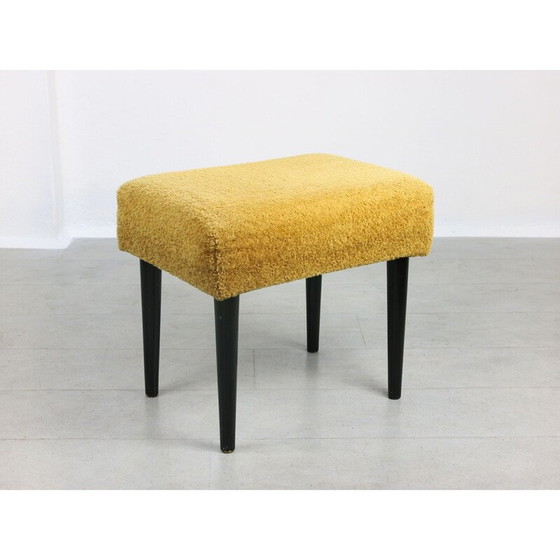 Image 1 of Pouf Mid Century jaune