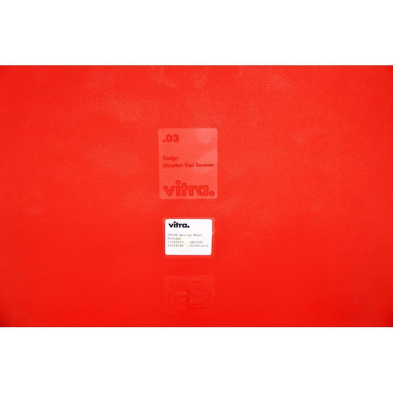Image 1 of Chaises vintage ".03" en plastique rouge et métal par Martin Van Severen pour Vitra
