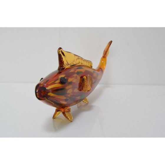 Image 1 of Poisson en verre vintage par Novy Bor, Tchécoslovaquie 1970