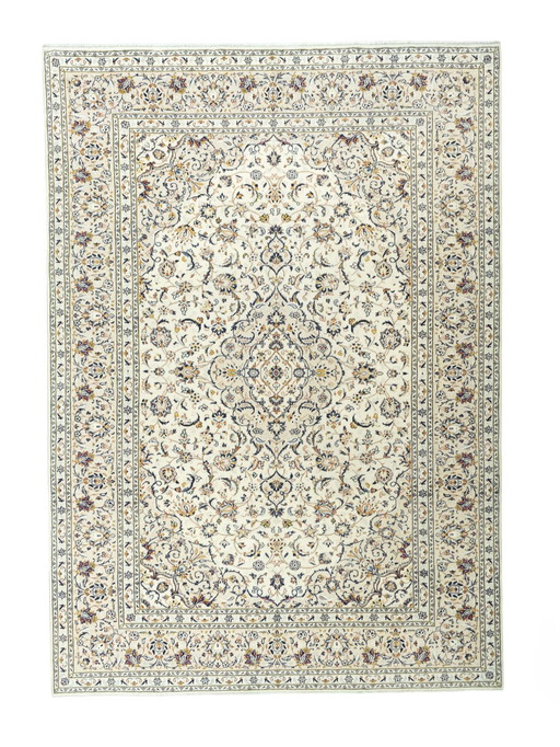 Tapis d'Orient Keshan liège noué à la main - 351 X 248 cm - Design traditionnel