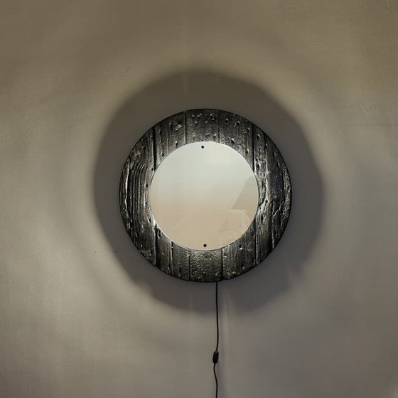 Image 1 of Miroir noir vintage 1970