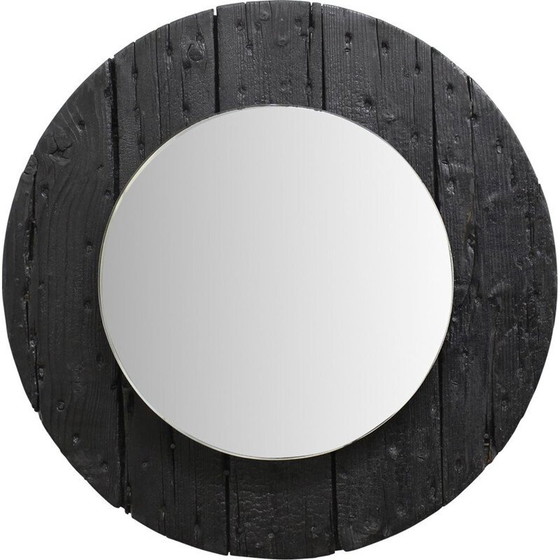 Image 1 of Miroir noir vintage 1970