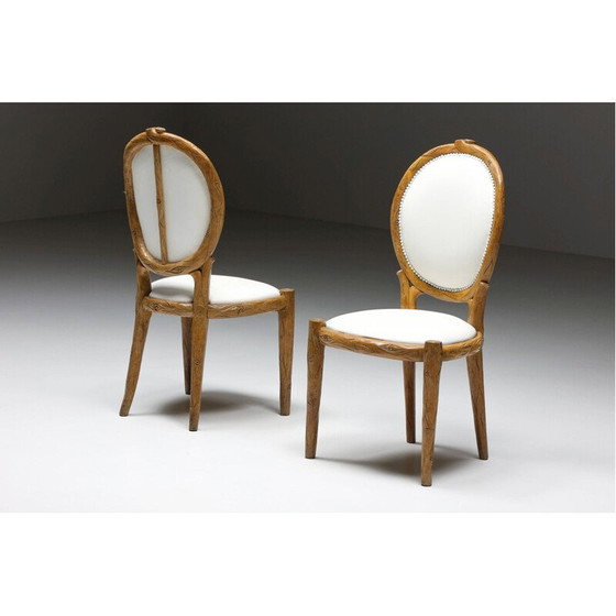 Image 1 of Chaise vintage en bois sculptée à la main, 1960