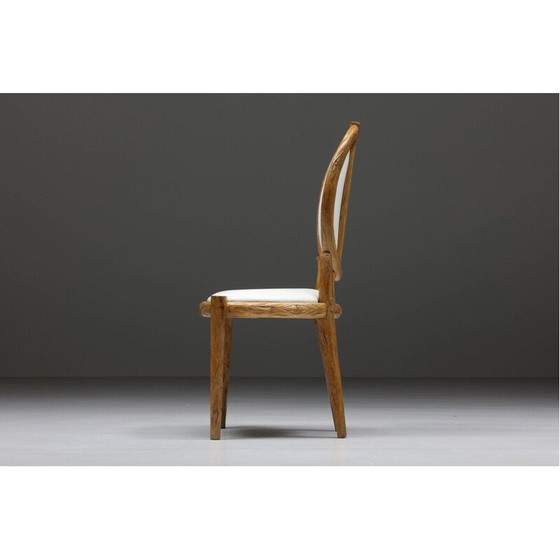 Image 1 of Chaise vintage en bois sculptée à la main, 1960