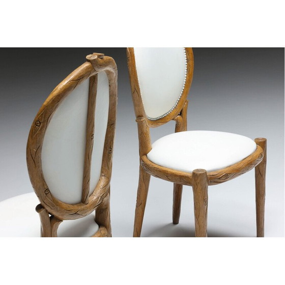 Image 1 of Chaise vintage en bois sculptée à la main, 1960