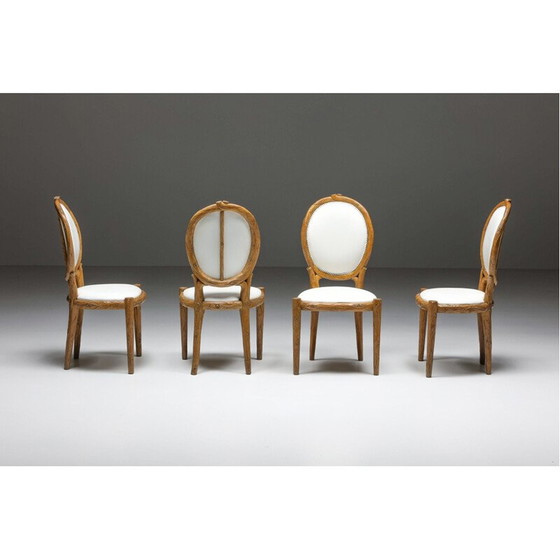 Image 1 of Chaise vintage en bois sculptée à la main, 1960