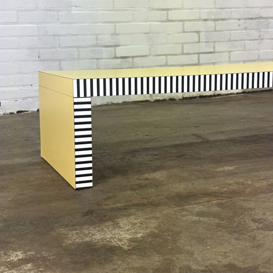 Image 1 of Memphis Wall Table By Antonia Astori In Yellow With Swivel Disc