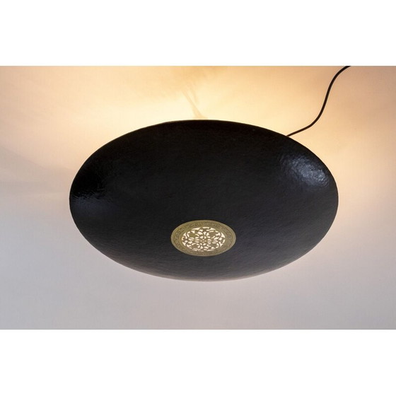 Image 1 of Lampe suspendue vintage en laiton