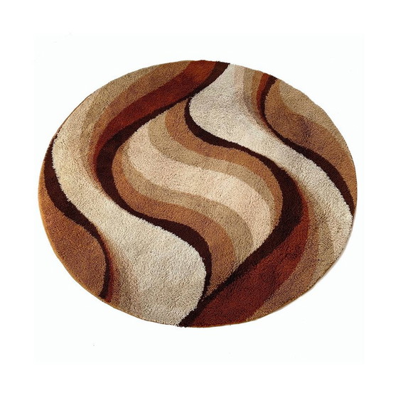 Image 1 of Tapis Vintage "Wave" en Rya à poils hauts par Prinstapijt Desso, Pays-Bas 1970