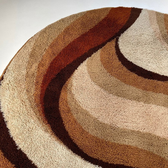 Image 1 of Tapis Vintage "Wave" en Rya à poils hauts par Prinstapijt Desso, Pays-Bas 1970
