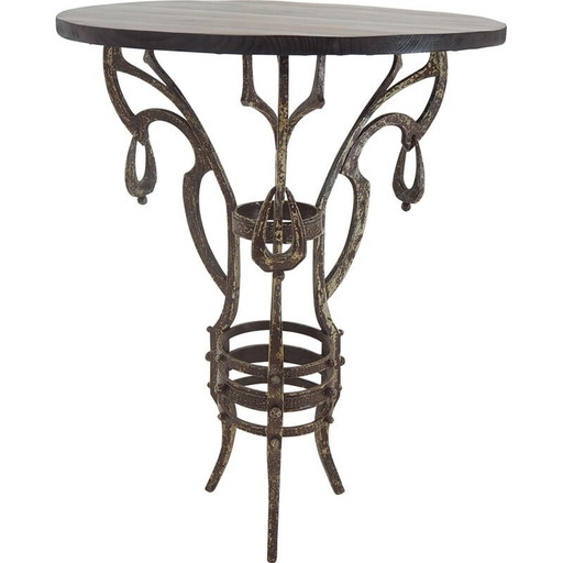 Table d'appoint vintage en fer industriel