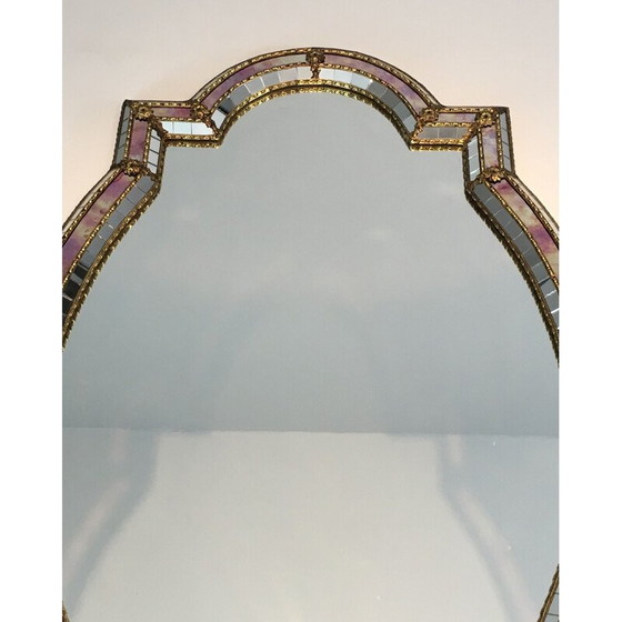Image 1 of Miroir à facettes vintage avec mosaïque, 1970