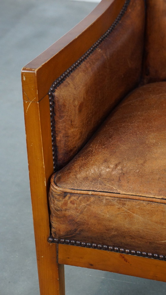 Image 1 of Fauteuil Art Déco en peau de mouton