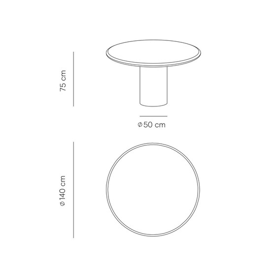 Image 1 of Table à manger en travertin meublée