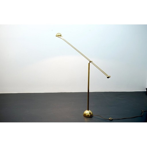 Lampadaire vintage en métal doré pour Hust, Allemagne 1970